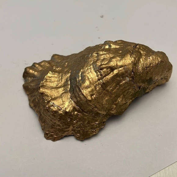 Handmade Oyster Art Shell Trinket Vanity Ring Dish Swirls - Picture 5 of 6